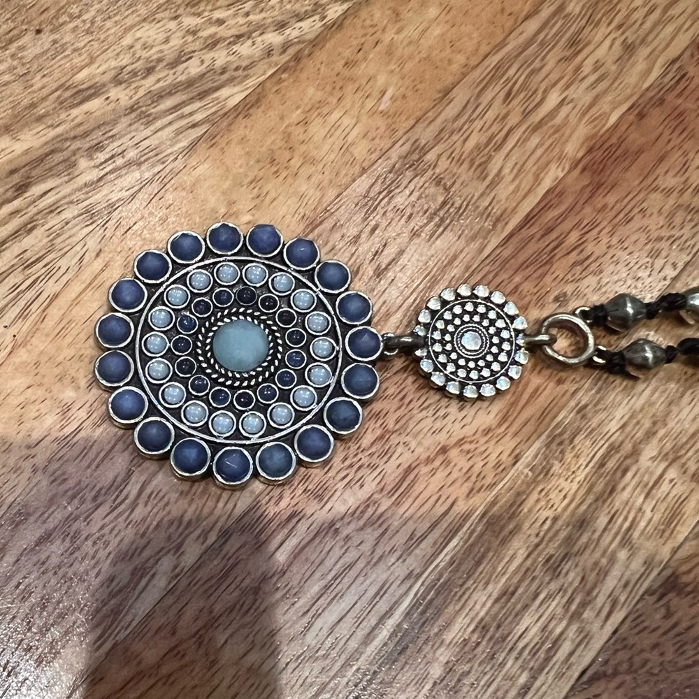Lucky Brand silver toned reversible necklace with pendant - Picture 3 of 9
